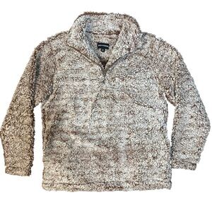 Cozy Brown Fleece Pullover